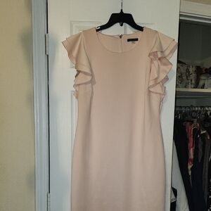 Tommy Hilfiger dress. Elegant Pink Ruffle Sleeve Dress. New w/out tags. Size 16.
